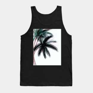 GRAPHIC ART PRINT DECO PALM PRINT, TROPICAL EXOTIC BEACH POSTER Tank Top